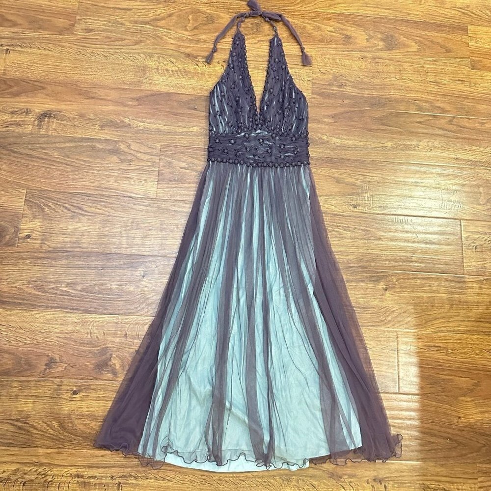Blank London Anthropologie tulle halter Y2K midi dress
